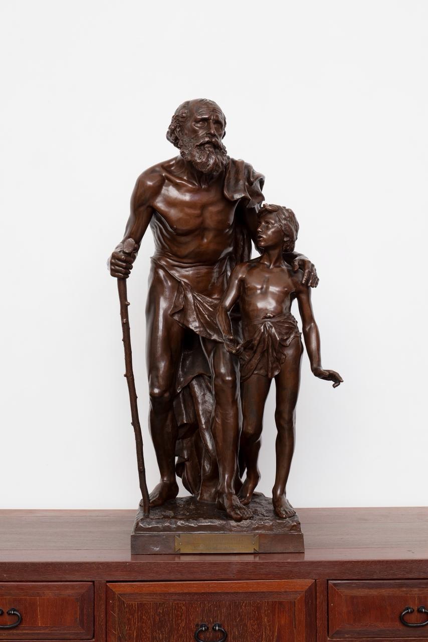 Escultura en bronce Educación de Emile Laporte