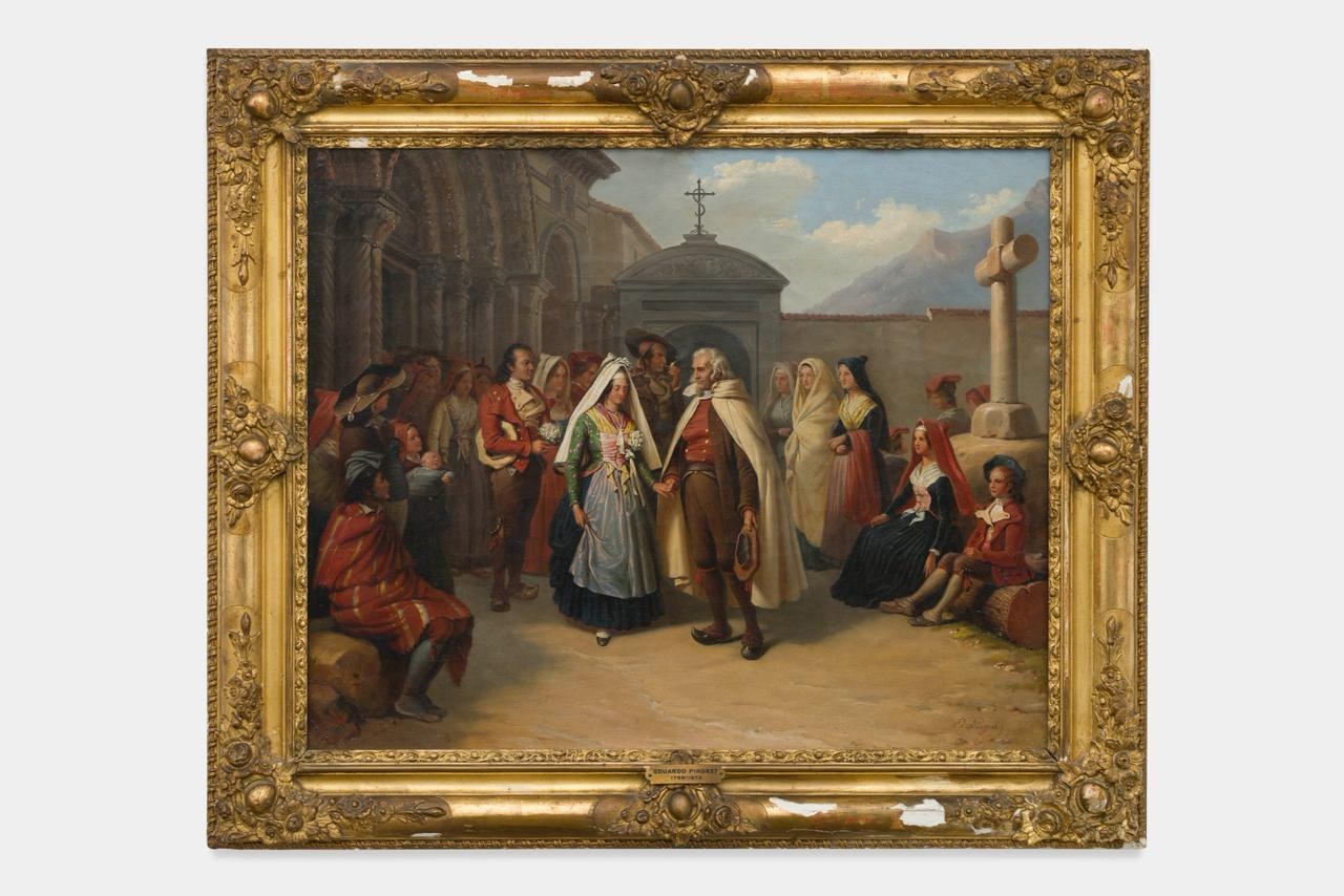 Pintura La bendición de los Pirineos de Edouard Pingret